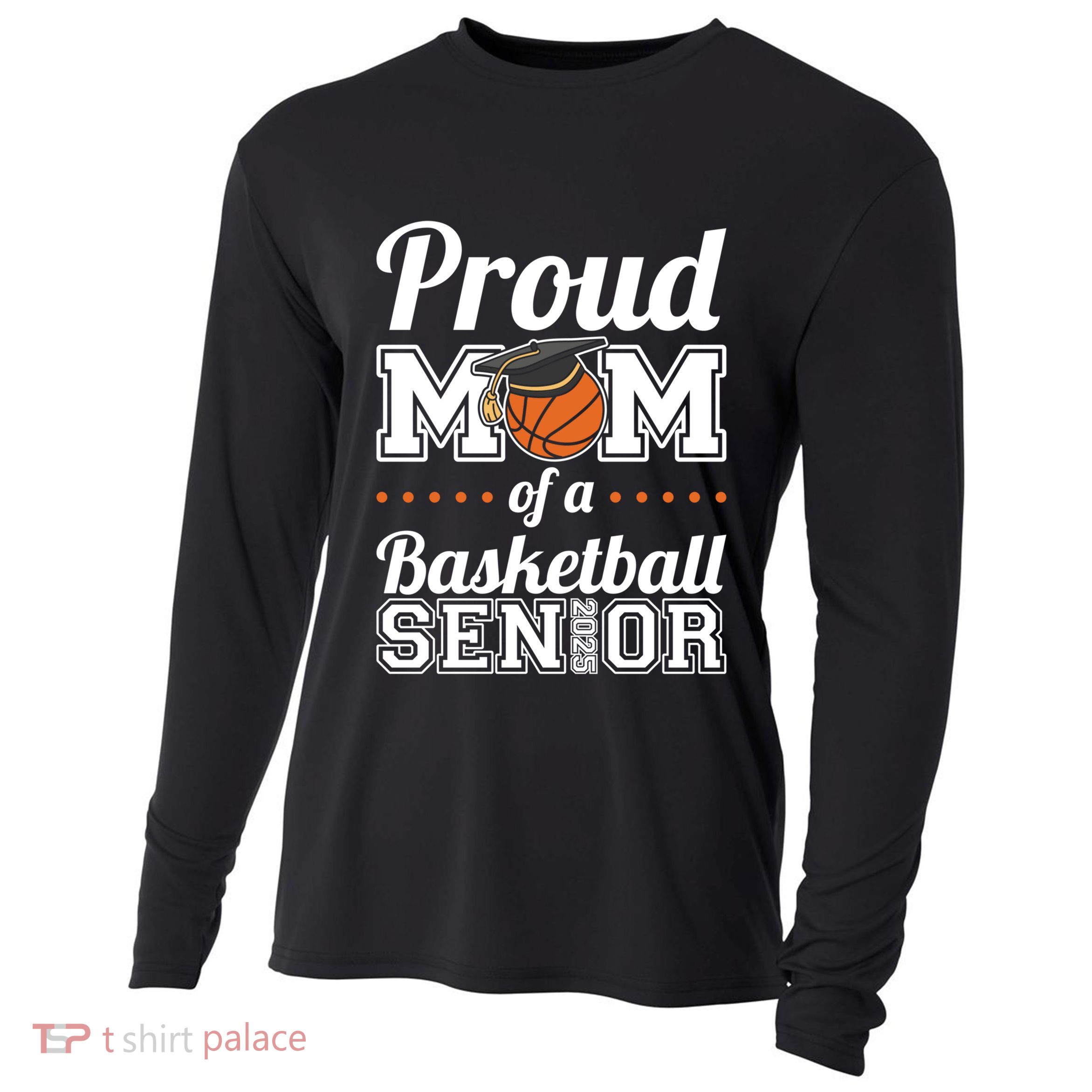 Proud Mom Of A Basketball Senior 2025 Gift Cooling Performance Long Sleeve Crew