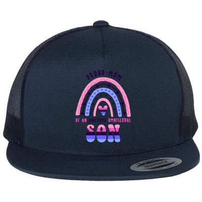 Proud Mom Omnisexual Son Gift Flat Bill Trucker Hat