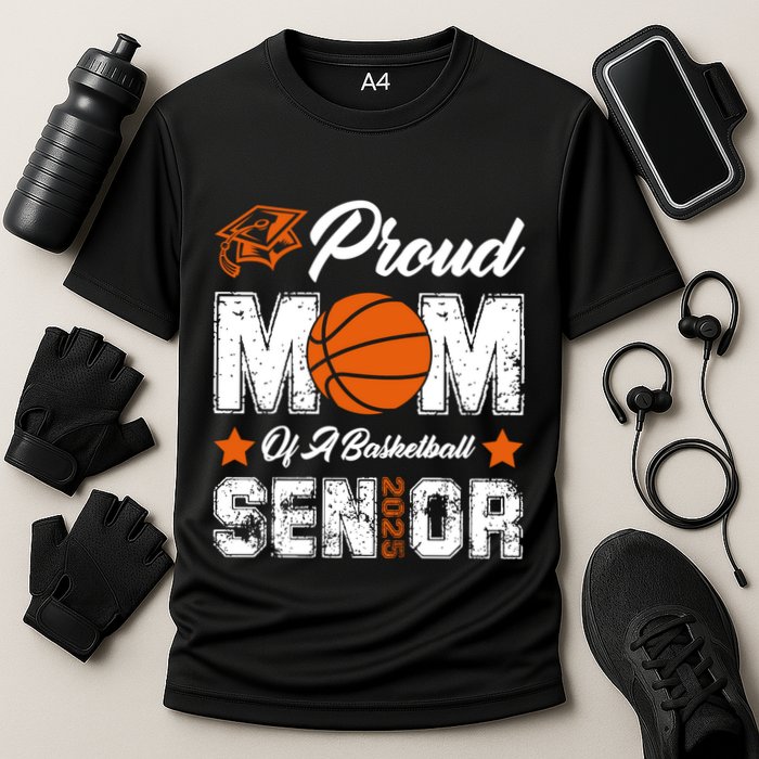 Proud Mom Of A Basketball Senior Class Of 2025 Graduation Cool Gift Cooling Performance Crew T-Shirt