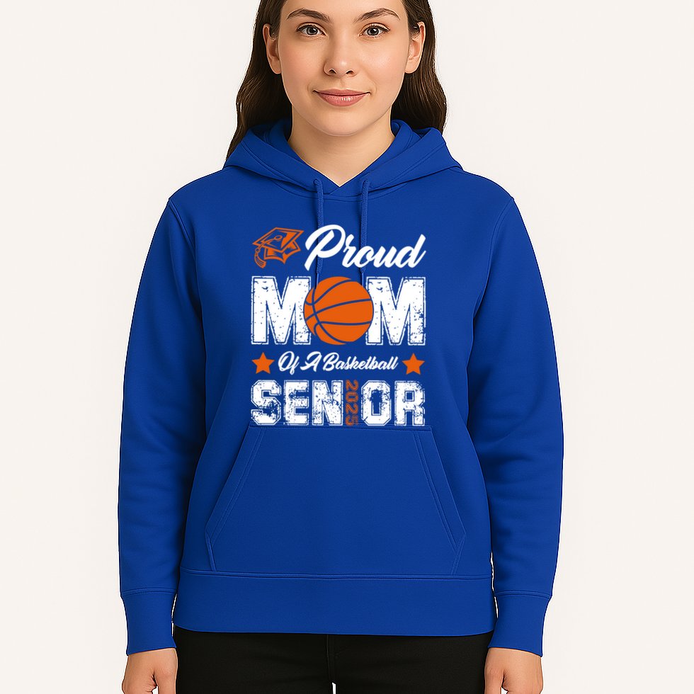 Proud Mom Of A Basketball Senior Class Of 2025 Graduation Cool Gift Hoodie