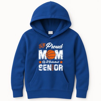 Proud Mom Of A Basketball Senior Class Of 2025 Graduation Cool Gift Kids Hoodie