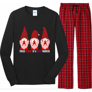 Proud Mommy Of A Heart Warrior Chd Awareness Gift Long Sleeve Pajama Set