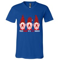 Proud Mommy Of A Heart Warrior Chd Awareness Gift V-Neck T-Shirt