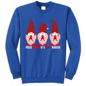 Proud Mommy Of A Heart Warrior Chd Awareness Gift Tall Sweatshirt