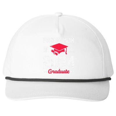 Proud Mom Of A Class Of 2024 Graduate Senior Snapback Five-Panel Rope Hat