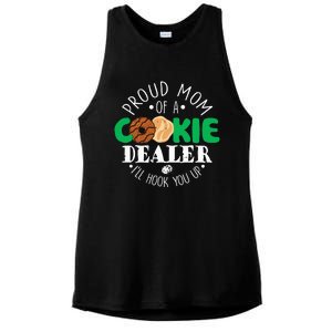 Proud Mom Of A Cookie Dealer Girl Troop Leader Matching Ladies PosiCharge Tri-Blend Wicking Tank