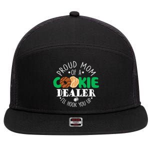 Proud Mom Of A Cookie Dealer Girl Troop Leader Matching 7 Panel Mesh Trucker Snapback Hat