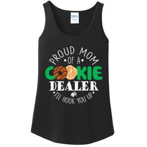 Proud Mom Of A Cookie Dealer Girl Troop Leader Matching Ladies Essential Tank