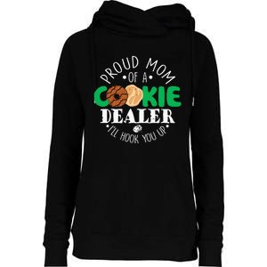 Proud Mom Of A Cookie Dealer Girl Troop Leader Matching Womens Funnel Neck Pullover Hood