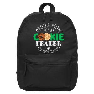 Proud Mom Of A Cookie Dealer Girl Troop Leader Matching 16 in Basic Backpack