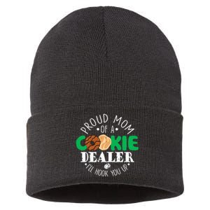 Proud Mom Of A Cookie Dealer Girl Troop Leader Matching Sustainable Knit Beanie