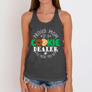 Proud Mom Of A Cookie Dealer Girl Troop Leader Matching Women's Knotted Racerback Tank