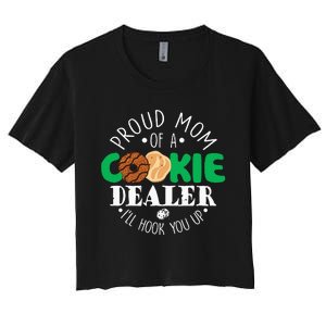 Proud Mom Of A Cookie Dealer Girl Troop Leader Matching Women's Crop Top Tee