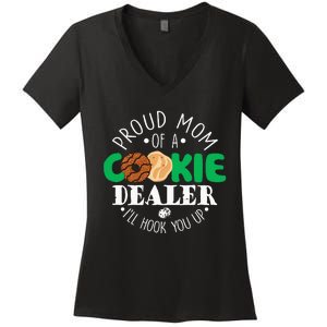 Proud Mom Of A Cookie Dealer Girl Troop Leader Matching Women's V-Neck T-Shirt