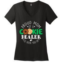 Proud Mom Of A Cookie Dealer Girl Troop Leader Matching Women's V-Neck T-Shirt