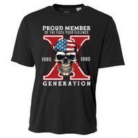 Proud Member Of The Fuck Your Feelings Gen X Horror Skull Cooling Performance Crew T-Shirt