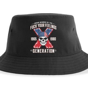 Proud Member Of The Fuck Your Feelings Generation X Sustainable Bucket Hat