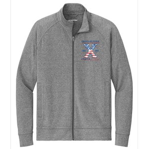 Proud Member Of The Fuck Your Feelings Gen X Usa 4th Of July Stretch Full-Zip Cadet Jacket