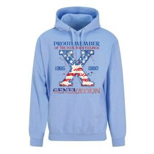 Proud Member Of The Fuck Your Feelings Gen X Usa 4th Of July Unisex Surf Hoodie