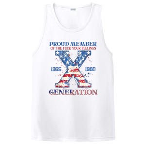 Proud Member Of The Fuck Your Feelings Gen X Usa 4th Of July PosiCharge Competitor Tank