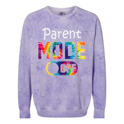 Parent Mode Off Happy Last Day Of School Tie Dye Summer Cute Gift Colorblast Crewneck Sweatshirt