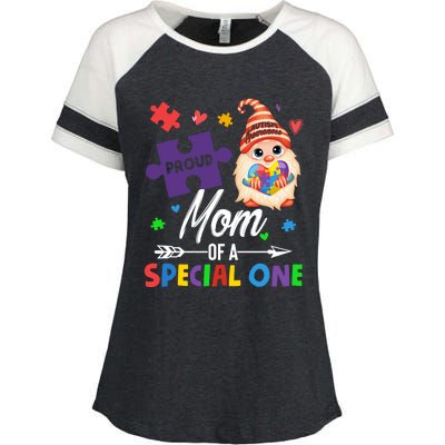 Proud Mom Of A Special One Puzzle Gnome Autism Awareness Meaningful Gift Enza Ladies Jersey Colorblock Tee