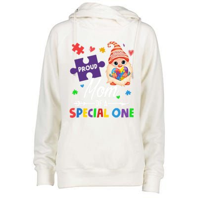 Proud Mom Of A Special One Puzzle Gnome Autism Awareness Meaningful Gift Womens Funnel Neck Pullover Hood