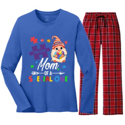 Proud Mom Of A Special One Puzzle Gnome Autism Awareness Meaningful Gift Women's Long Sleeve Flannel Pajama Set 