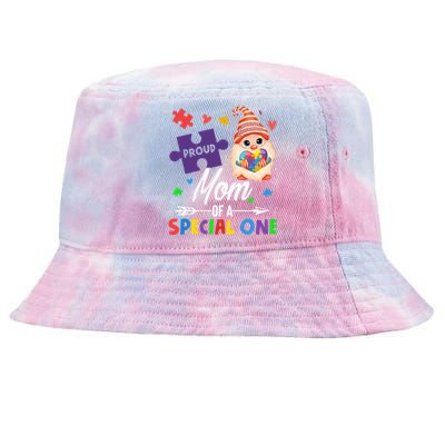 Proud Mom Of A Special One Puzzle Gnome Autism Awareness Meaningful Gift Tie-Dyed Bucket Hat