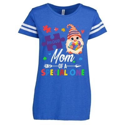 Proud Mom Of A Special One Puzzle Gnome Autism Awareness Meaningful Gift Enza Ladies Jersey Football T-Shirt