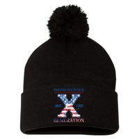 Proud Member Of The Fuck Your Feelings Gen X Usa 4th Of July Pom Pom 12in Knit Beanie