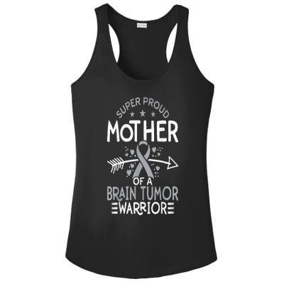 Proud Mom Of Brain Tumor Fighter Mom Brain Cancer Awareness Ladies PosiCharge Competitor Racerback Tank