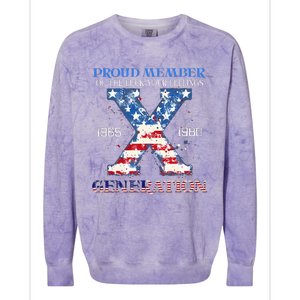 Proud Member Of The Fuck Your Feelings Gen X Usa Colorblast Crewneck Sweatshirt