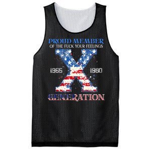 Proud Member Of The Fuck Your Feelings Gen X Usa Mesh Reversible Basketball Jersey Tank