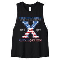 Proud Member Of The Fuck Your Feelings Gen X Usa Women's Racerback Cropped Tank