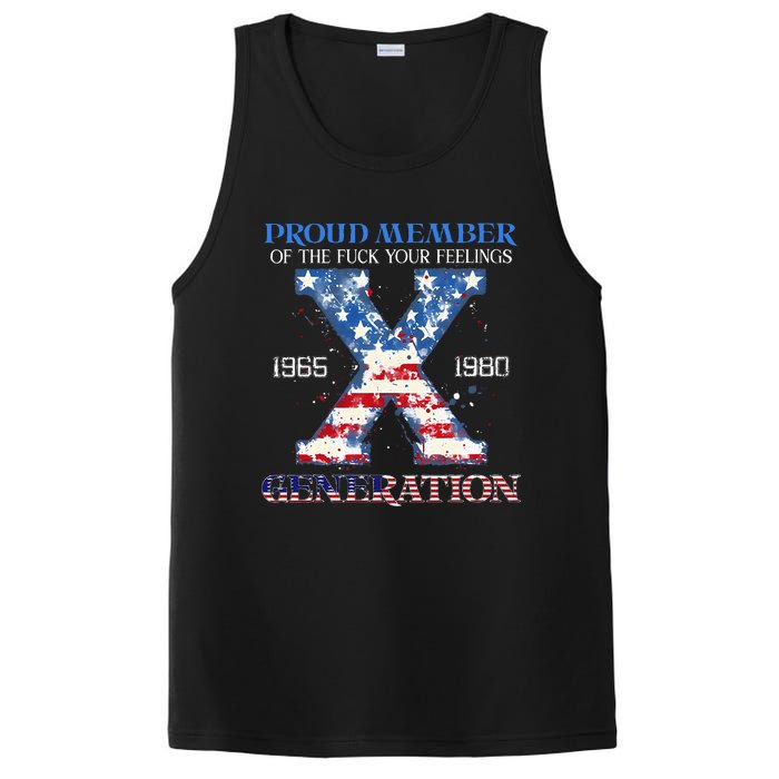 Proud Member Of The Fuck Your Feelings Gen X Usa PosiCharge Competitor Tank