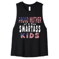 Proud Mother Of A Few Smartass Funny Mothers Day Women's Racerback Cropped Tank