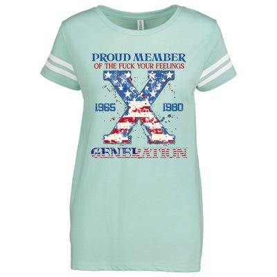 Proud Member Of The Fuck Your Feelings Gen X Usa 4th Of July Enza Ladies Jersey Football T-Shirt