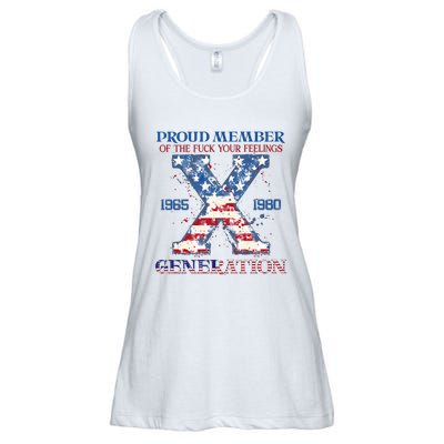 Proud Member Of The Fuck Your Feelings Gen X Usa 4th Of July Ladies Essential Flowy Tank