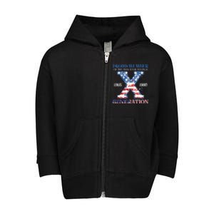 Proud Member Of The Fuck Your Feelings Gen X Usa 4th Of July Toddler Zip Fleece Hoodie