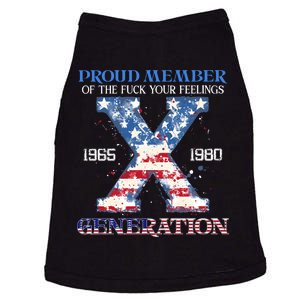 Proud Member Of The Fuck Your Feelings Gen X Usa 4th Of July Doggie Tank