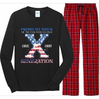 Proud Member Of The Fuck Your Feelings Gen X Usa 4th Of July Long Sleeve Pajama Set