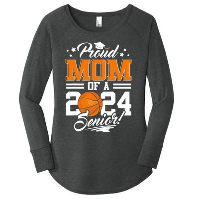 Proud Mom Of A 2024 Senior Basketball Women's Perfect Tri Tunic Long Sleeve Shirt