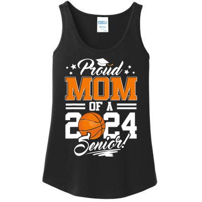 Proud Mom Of A 2024 Senior Basketball Ladies Essential Tank