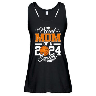 Proud Mom Of A 2024 Senior Basketball Ladies Essential Flowy Tank