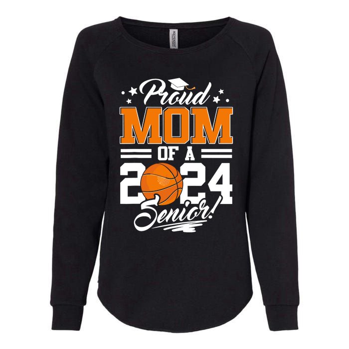 Proud Mom Of A 2024 Senior Basketball Womens California Wash Sweatshirt