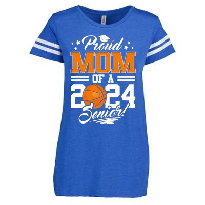 Proud Mom Of A 2024 Senior Basketball Enza Ladies Jersey Football T-Shirt