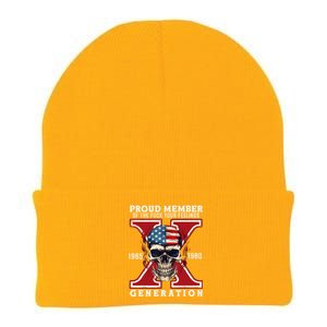 Proud Member Of The Fuck Your Feelings Gen X Horror Skull Knit Cap Winter Beanie