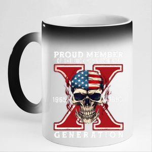 Proud Member Of The Fuck Your Feelings Gen X Horror Skull 11oz Black Color Changing Mug