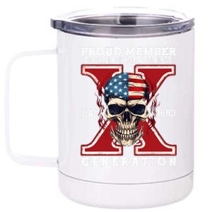 Proud Member Of The Fuck Your Feelings Gen X Horror Skull 12 oz Stainless Steel Tumbler Cup